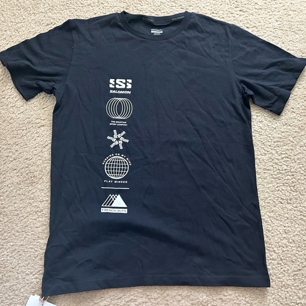 Salomon logo combo SS Tee Womens in black